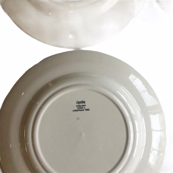 Vintage Spode England Christmas Tree Salad Dessert Plates LNC - Picture 8 of 11